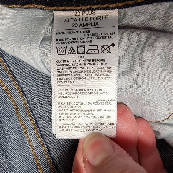 NWT Old Navy 360 Stretch Blue Denim Jeans Plus Size 20 Slim - Picture 6 of 8